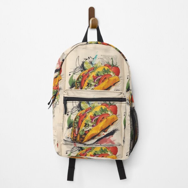 Item preview, Bold Taco Fiesta with Fresh Ingredients and Abstract Flair - A Colorful Celebration of Street Food designed and sold by OlfactoART Studio.