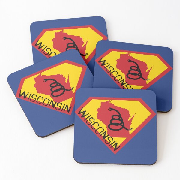 Item preview, WISCONSINITE SHIELD - Freedom Is The Superpower - Modern Gadsden Snake Flag - Dont Tread On Me SUPERHERO WISCONSIN spellout design designed and sold by pelagio.