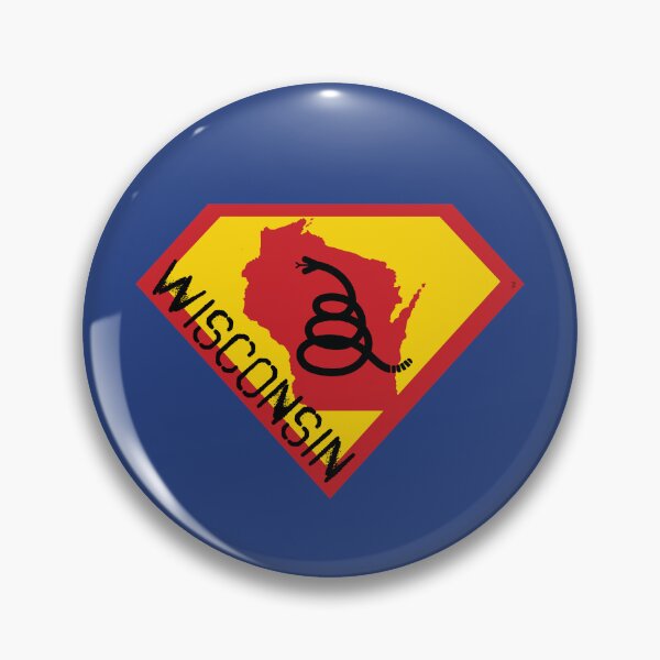 Item preview, WISCONSINITE SHIELD - Freedom Is The Superpower - Modern Gadsden Snake Flag - Dont Tread On Me SUPERHERO WISCONSIN spellout design designed and sold by pelagio.
