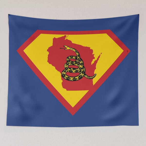 Item preview, WISCONSINITE  SHIELD - Freedom Is The Superpower -  Gadsden Snake Flag - Dont Tread On Me SUPERHERO WISCONSIN  design designed and sold by pelagio.