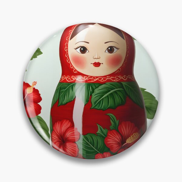 Item preview, Malaysia Hibiscus (Bunga Raya) Matryoshka Doll Art designed and sold by HeartfulBloom.