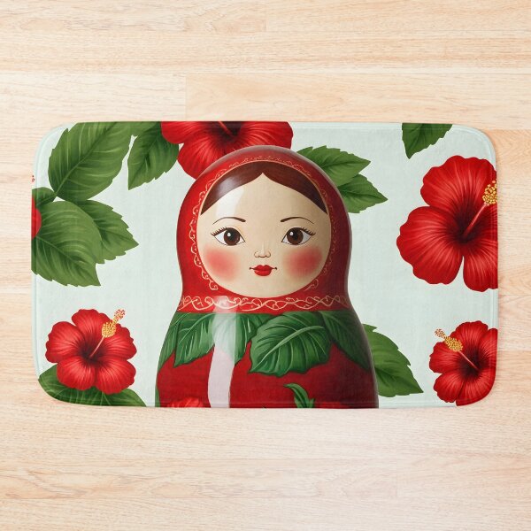 Item preview, Malaysia Hibiscus (Bunga Raya) Matryoshka Doll Art designed and sold by HeartfulBloom.