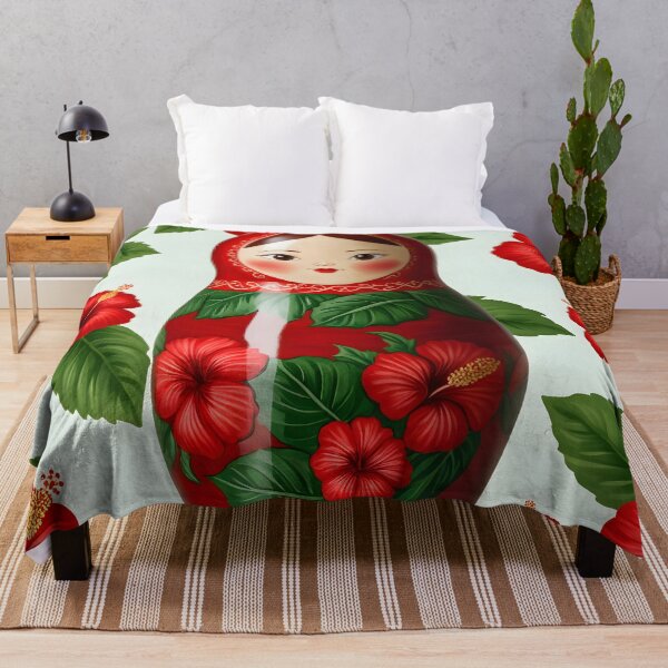 Item preview, Malaysia Hibiscus (Bunga Raya) Matryoshka Doll Art designed and sold by HeartfulBloom.