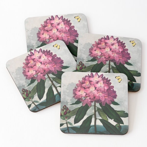 Item preview, Purple Pink Flowers from The Temple of Flora (1807) designed and sold by PureVintageLove.