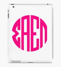 Sigma Alpha Epsilon Pi Monogram (Pink) iPad Case/Skin