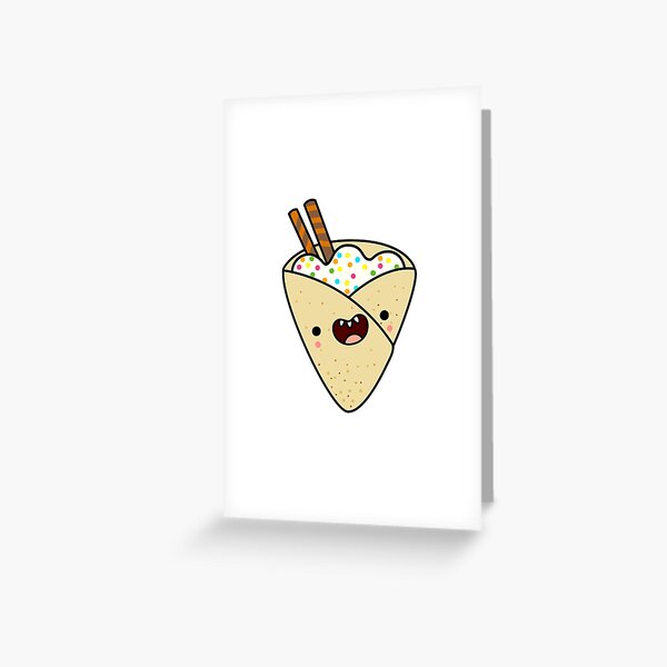 Vista previa del artículo con la obra «Crepe de helado espolvoreado kawaii», diseñado y vendido por kawaiilife.