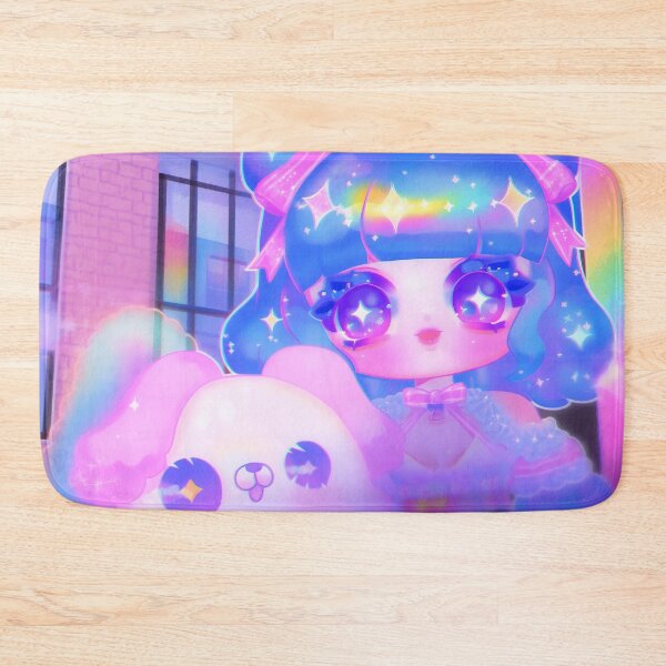 Item preview, Rainbow Kawaii Girl with Fluffy Friend designed and sold by bubblegoth.
