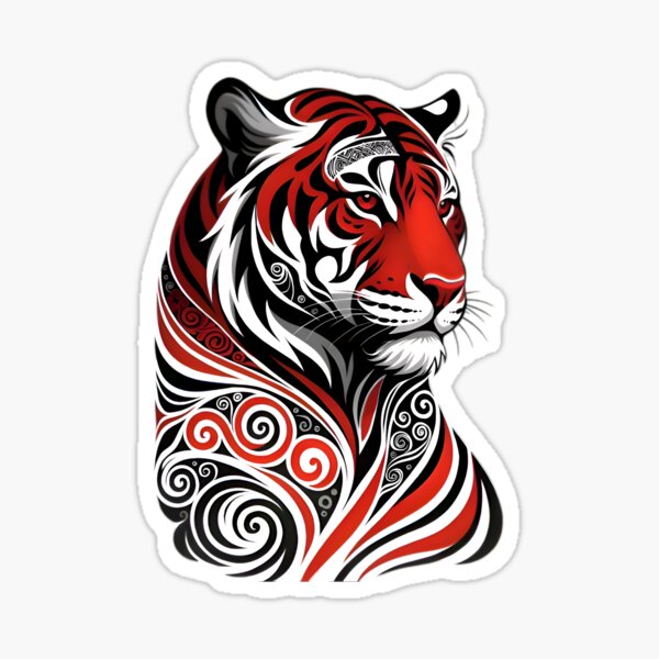 Item preview, Tribal Majesty: The Fierce Tiger designed and sold by DigiStore Art.