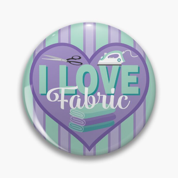 Artikelvorschau, Stoffpaneele I Love Fabric - Lavendel und Minze entworfen und verkauft von StellarFX.