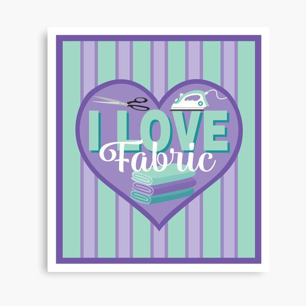 Aperçu de l'œuvre Panneaux de tissu I Love Fabric - LAVANDE ET MENTHE créée et vendue par JazzyFX.