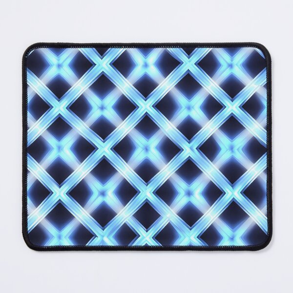 Item preview, Neon Blue Grid Glow — Futuristic Seamless Diamond Pattern Design designed and sold by UniqueDesign751.