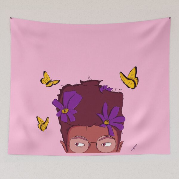 Item preview, Black boy and purple flower designed and sold by junnosena.