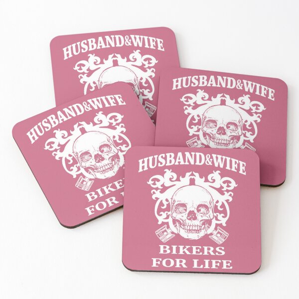 Item preview, Husband & Wife Bikers For Life Vintage Skull designed and sold by Vicky021.