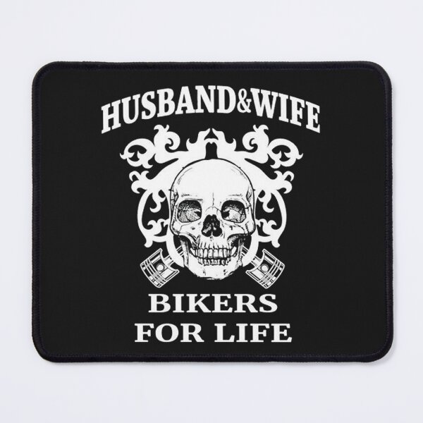 Item preview, Husband & Wife Bikers For Life Vintage Skull designed and sold by Vicky021.