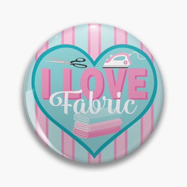Artikelvorschau, Stoffpaneele I Love Fabric - ROSA UND BLAU entworfen und verkauft von StellarFX.