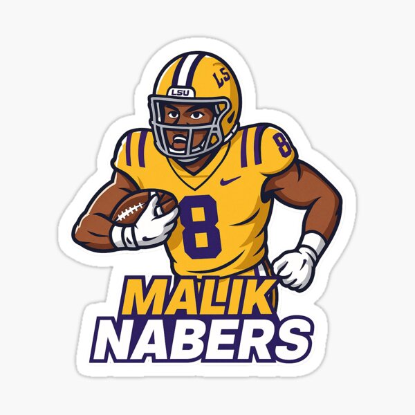 Item preview, Malik Nabers Cartoon Sticker – LSU Football Star Wide Receiver Art designed and sold by TrendMaker05.