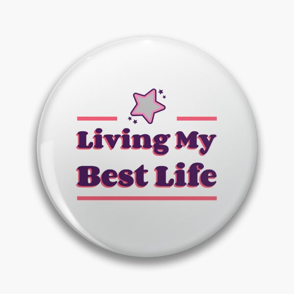 Artikelvorschau, Mein bestes Leben leben Positivität Text Art Design entworfen und verkauft von PureGoldDesigns.