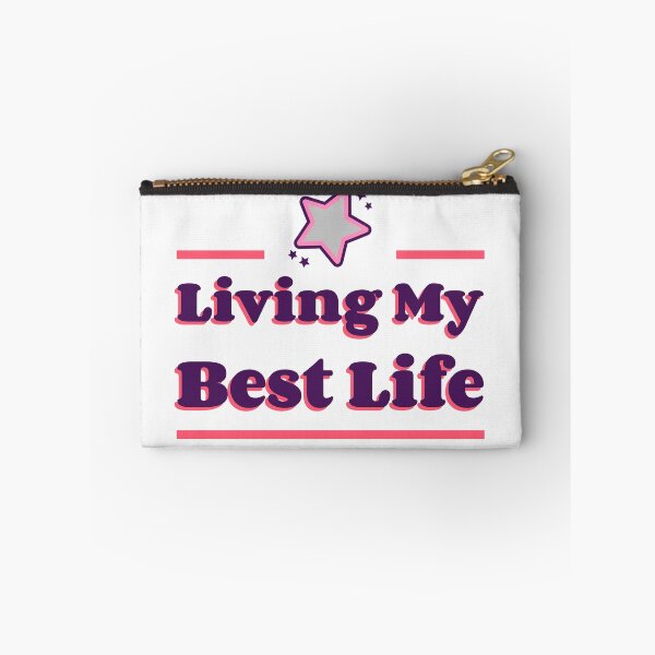 Artikelvorschau, Mein bestes Leben leben Positivität Text Art Design entworfen und verkauft von PureGoldDesigns.