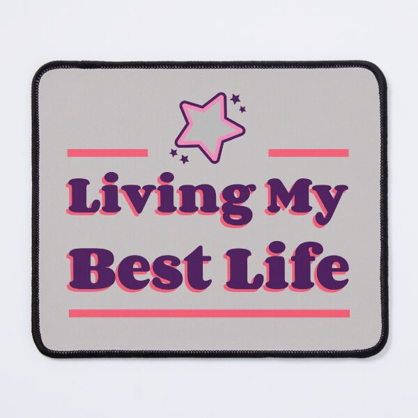 Item preview, Living My Best Life Positivity Text Art Design designed and sold by PureGoldDesigns.