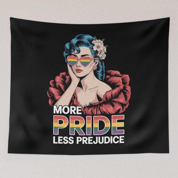 Item preview, More Pride Less Prejudice Pride Month LGBTQ designed and sold by brynatshop.