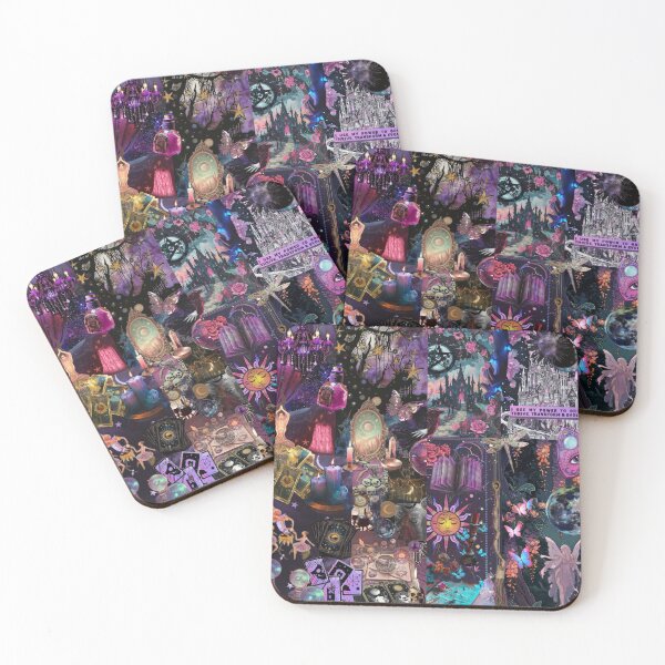 Item preview, pink purple witchy aesthetic whimsigoth scrapbook style  designed and sold by inthewitchelm.