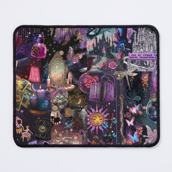 Item preview, pink purple witchy aesthetic whimsigoth scrapbook style designed and sold by inthewitchelm.
