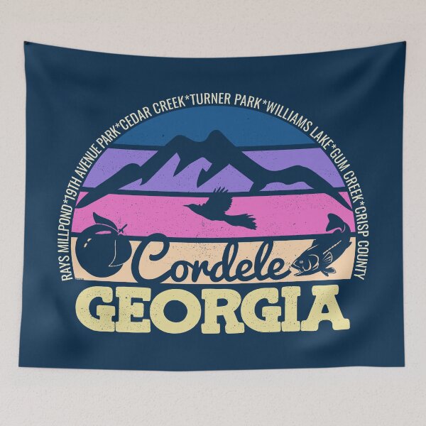 Item preview, Cordele Georgia Sunset Retro Vintage Local Pride Logo designed and sold by CRHPOD20.