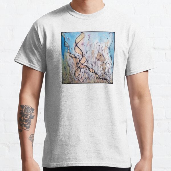 Summer Grass Abstract Ink Classic T-Shirt