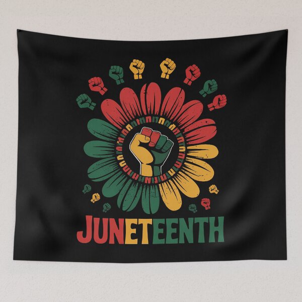 Item preview, Juneteenth Sunflower Black Fists Girls Kids Toddlers Youth designed and sold by brynatshop.