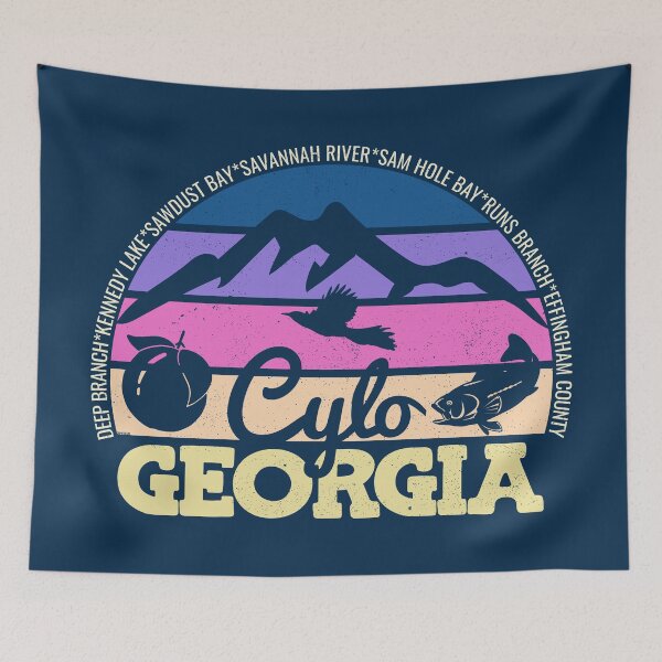 Item preview, Cylo Georgia Sunset Retro Vintage Local Pride Logo designed and sold by CRHPOD20.