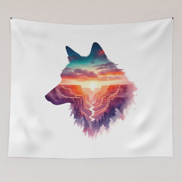 Item preview, Canyon Echo Wolf designed and sold by TeetasticBtque.