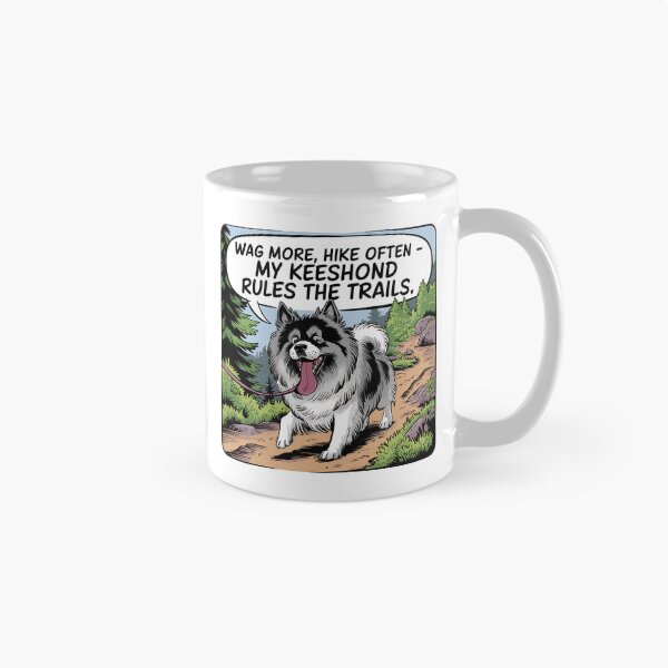Item preview, Wag More Hike Often Keeshond Dog Hiking Lover designed and sold by CuteDesignables.