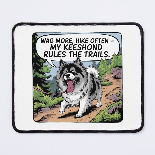 Item preview, Wag More Hike Often Keeshond Dog Hiking Lover designed and sold by CuteDesignables.