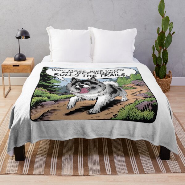 Item preview, Wag More Hike Often Keeshond Dog Hiking Lover designed and sold by CuteDesignables.