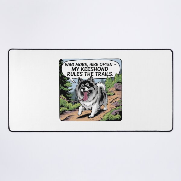 Item preview, Wag More Hike Often Keeshond Dog Hiking Lover designed and sold by CuteDesignables.