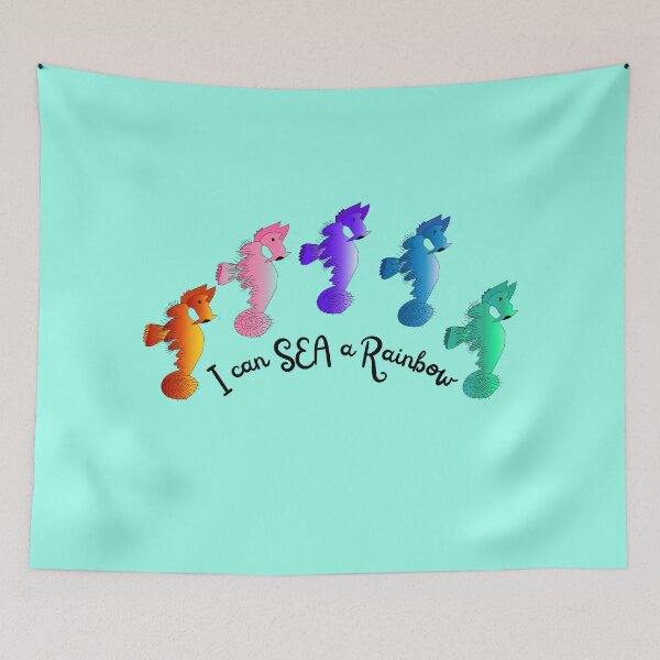 Item preview, I Can Sea a Rainbow Seahorses by Everything Eli designed and sold by EverythingEli.