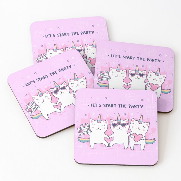 Item preview, Unicorn Party Cats designed and sold by artefenix.