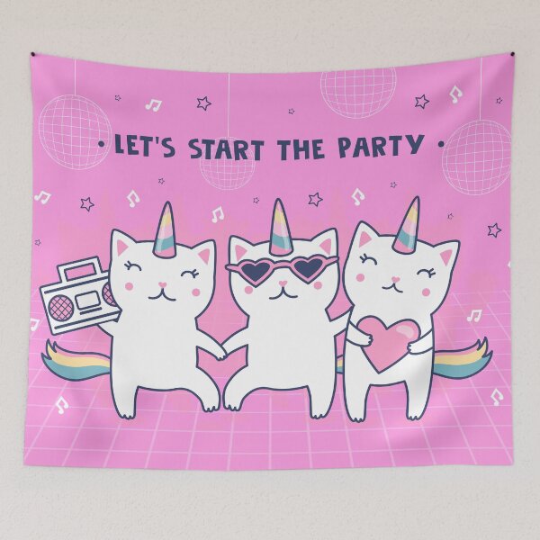 Item preview, Unicorn Party Cats designed and sold by artefenix.