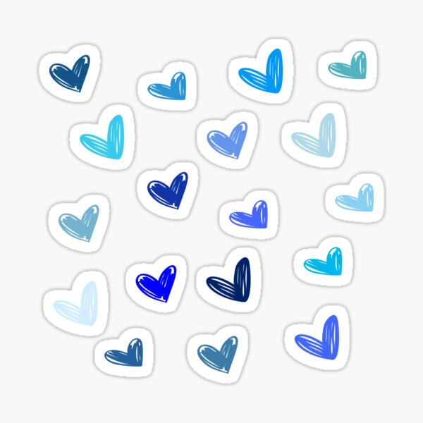 Item preview, Pack of Blue Hearts - Shapes Edition designed and sold by LittleFilmStore.