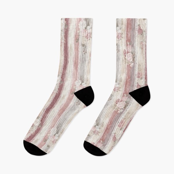 Item preview, Dusty Rose Stripe & Lace designed and sold by Boddicca.