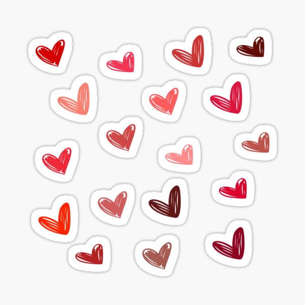 Item preview, Pack of Red Hearts - Shapes Edition designed and sold by LittleFilmStore.