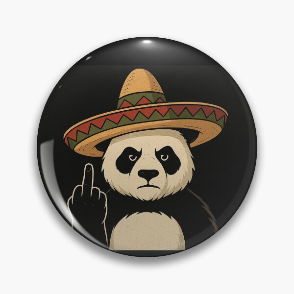 Item preview, Grumpy Panda in Sombrero Flipping Off World designed and sold by donkokone.