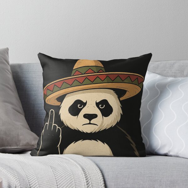 Item preview, Grumpy Panda in Sombrero Flipping Off World designed and sold by donkokone.