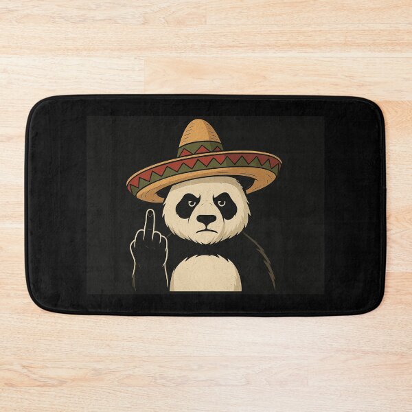 Item preview, Grumpy Panda in Sombrero Flipping Off World designed and sold by donkokone.