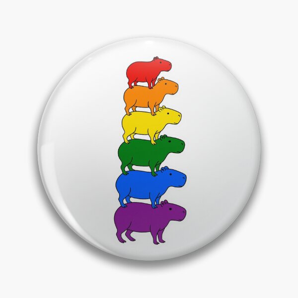 Item preview, Rainbow Stack of Capybaras – Pride Animal Sticker designed and sold by charliebarly.