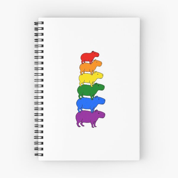 Item preview, Rainbow Stack of Capybaras – Pride Animal Sticker designed and sold by charliebarly.