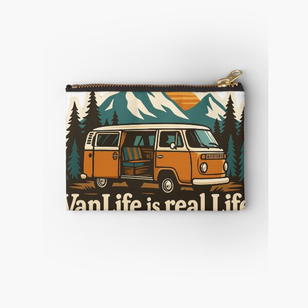 Item preview, Vanlife Bulli Design – Retro Camper in Forest & Mountains designed and sold by Jawoahl.