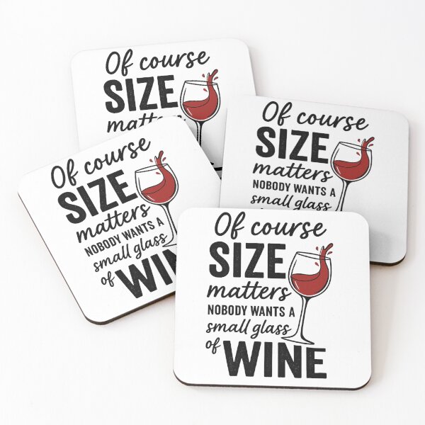 Item preview, Of Course Size Matters – Funny Wine Lover T-Shirt designed and sold by LuckyFoxMerch.
