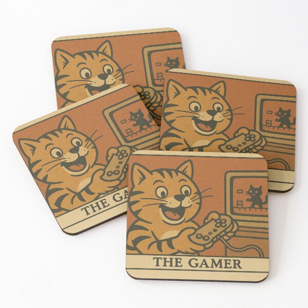 Item preview, funny tarot card, cat as a gamer designed and sold by Mauswohn.
