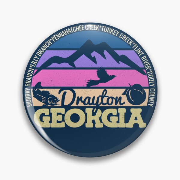 Item preview, Drayton Georgia Sunset Retro Vintage Local Pride Logo designed and sold by CRHPOD20.